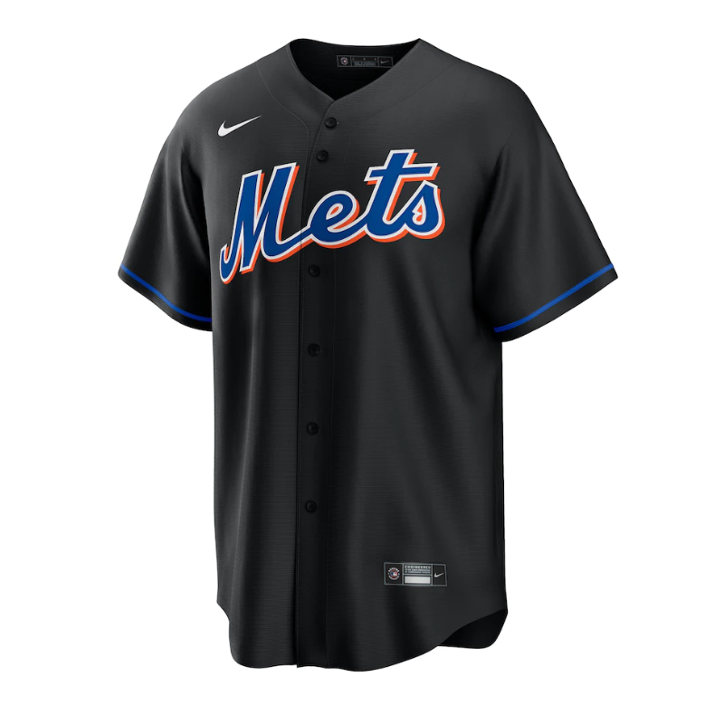 New York Mets 2022 Alternate Team Custom Jersey - Black - Champions Jerseys