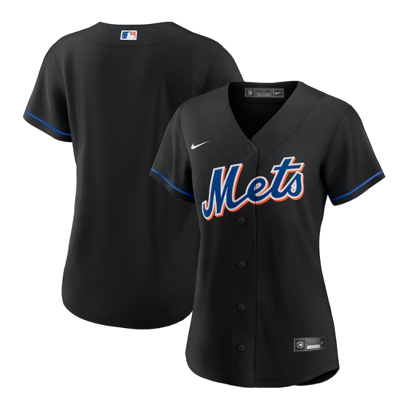 New York Mets 2022 Alternate Team Custom Jersey - Black - Champions Jerseys