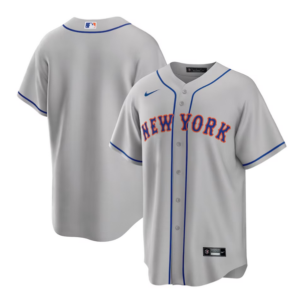 New York Mets Road Team Customized Jersey - Gray - Champions Jerseys