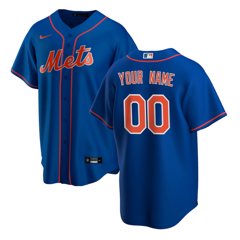 New York Mets Team Alternate Customized Jersey - Royal - Champions Jerseys