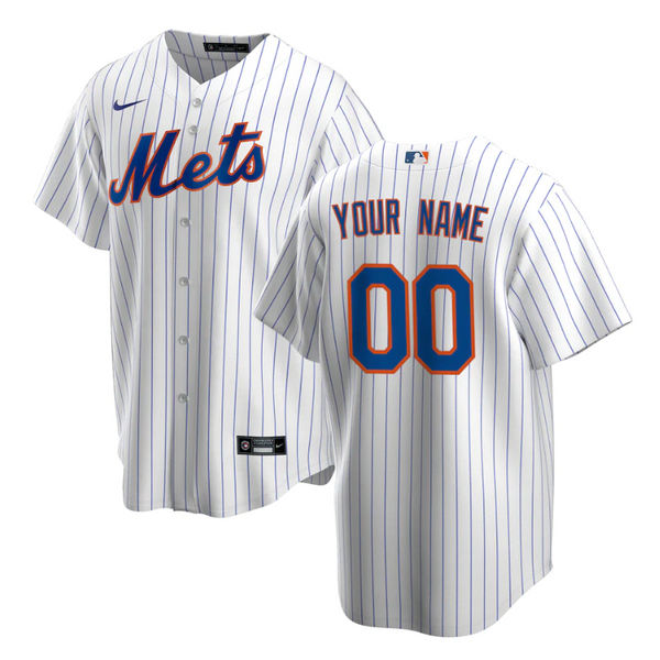 New York Mets Team Home Customized Jersey - White - Champions Jerseys