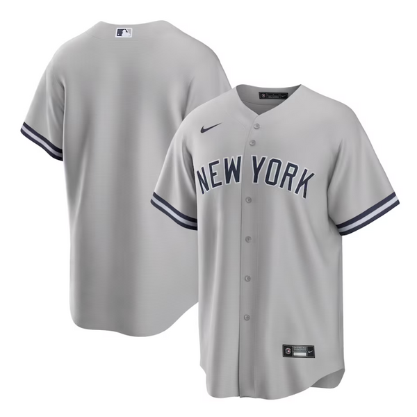 New York Yankees Road Team Customized Jersey - Gray - Champions Jerseys