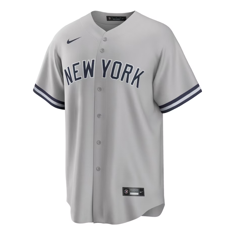 New York Yankees Road Team Customized Jersey - Gray - Champions Jerseys