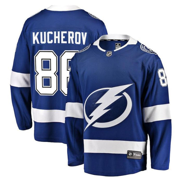 Nikita Kucherov Tampa Bay Lightning Team Home Breakaway Unisex Player Jersey - Blue - Champions Jerseys