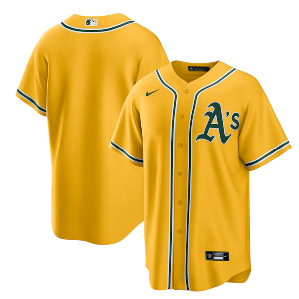 Oakland Athletics Alternate  Custom Jersey 2023-24- Gold