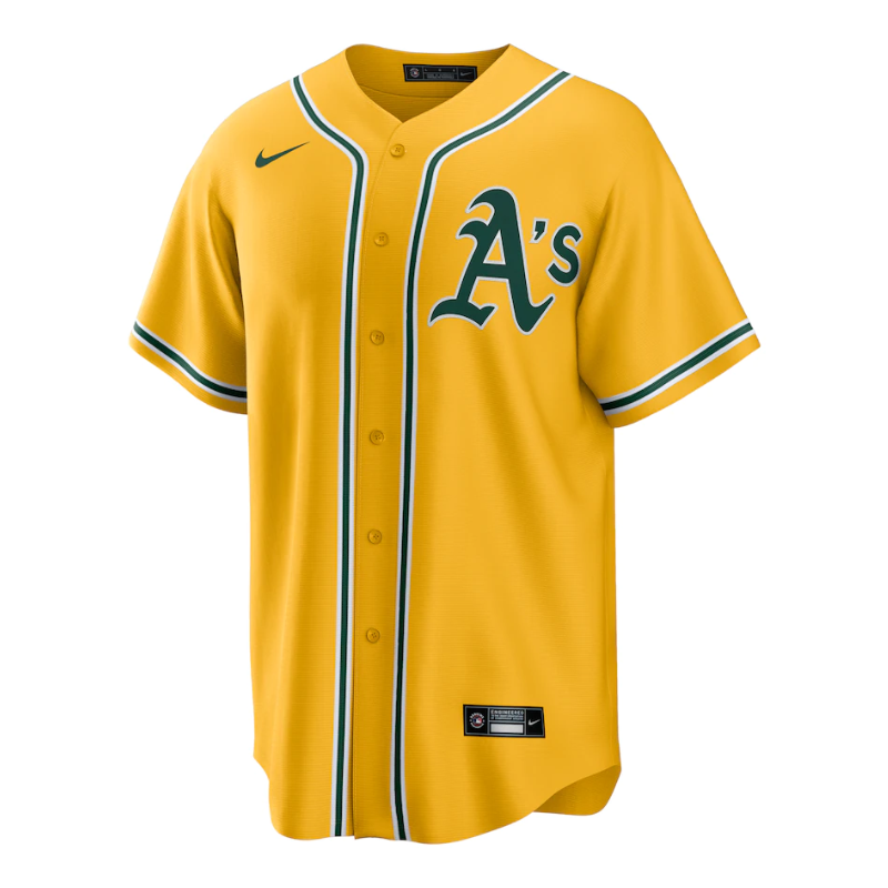 Oakland Athletics Alternate  Custom Jersey 2023-24- Gold