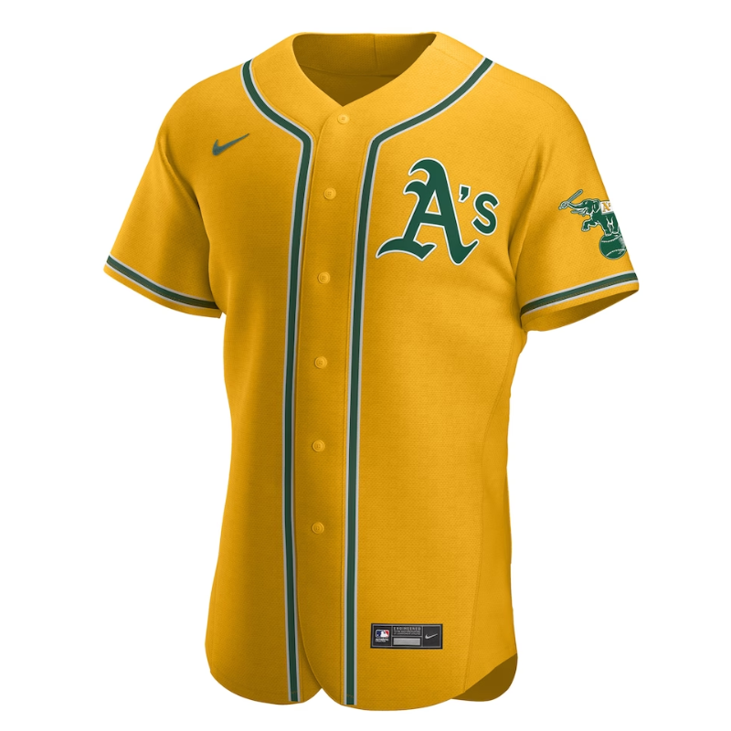 Oakland Athletics Official  Customized Jersey 2023-24- Gold