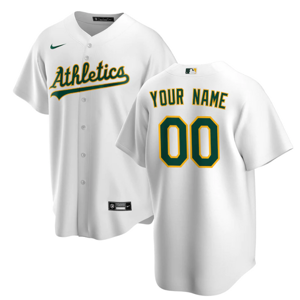 Oakland Athletics  Home Custom Jersey 2023-24- White