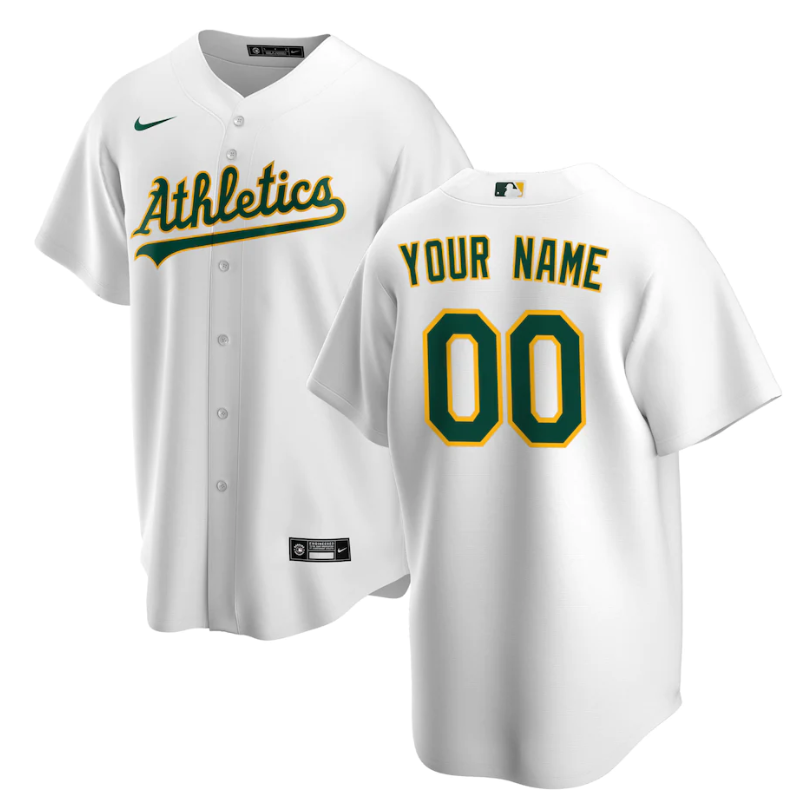 Oakland Athletics  Home Custom Jersey 2023-24- White