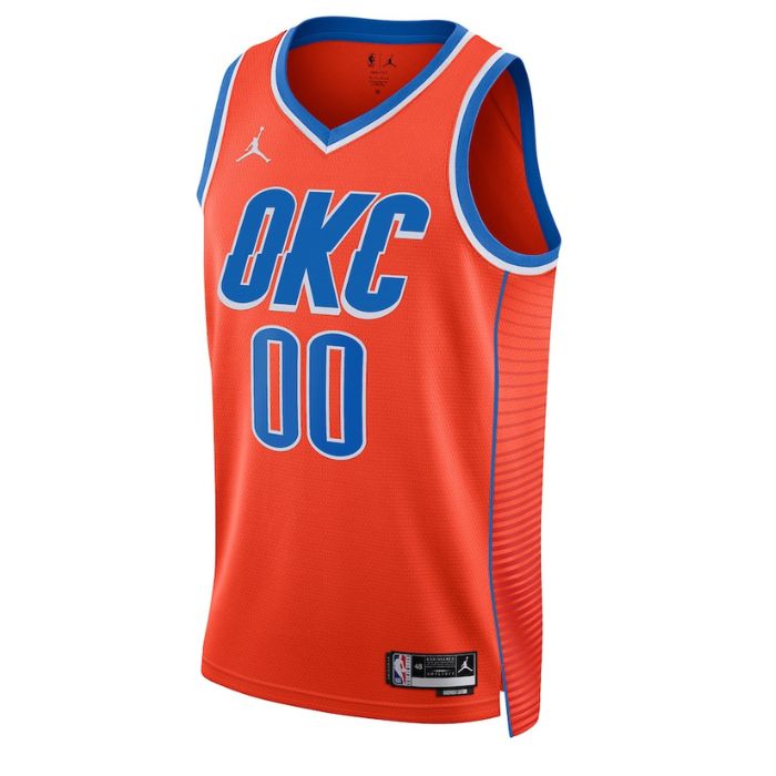 Oklahoma City Thunder Unisex 2022/23 Swingman Custom Jersey - Statement Edition - Orange - Champions Jerseys