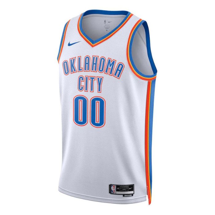 Oklahoma City Thunder Unisex 2022/23 Swingman Custom Jersey White - Association Edition - Champions Jerseys