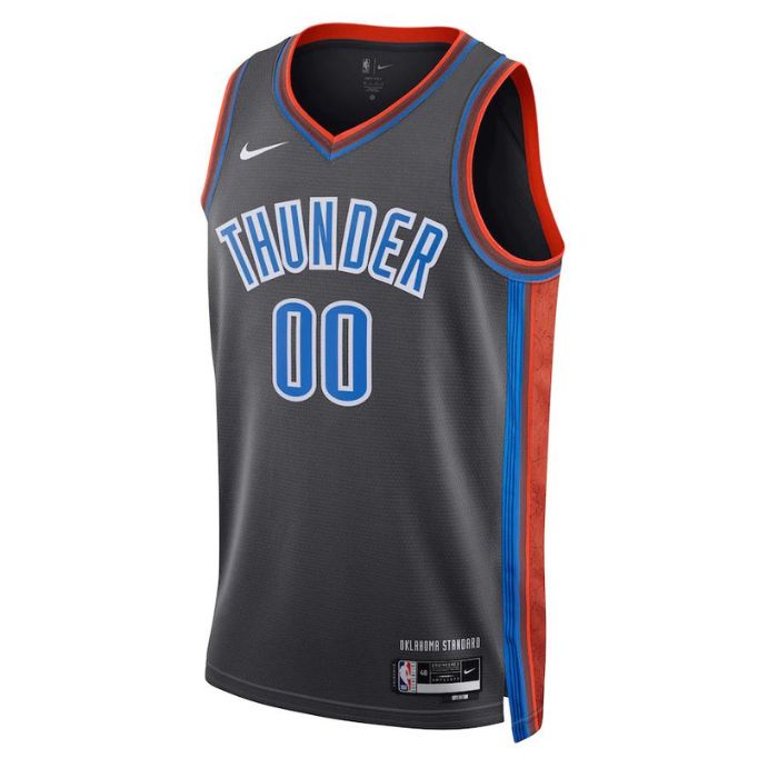 Oklahoma City Thunder Unisex 2022/23 Swingman Custom Pro Official Jersey - City Edition - Black - Champions Jerseys