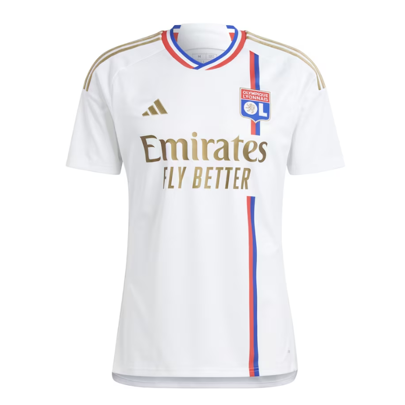 Olympique Lyon Home Shirt 2023-24 Custom Jersey - White - Jersey Teams World