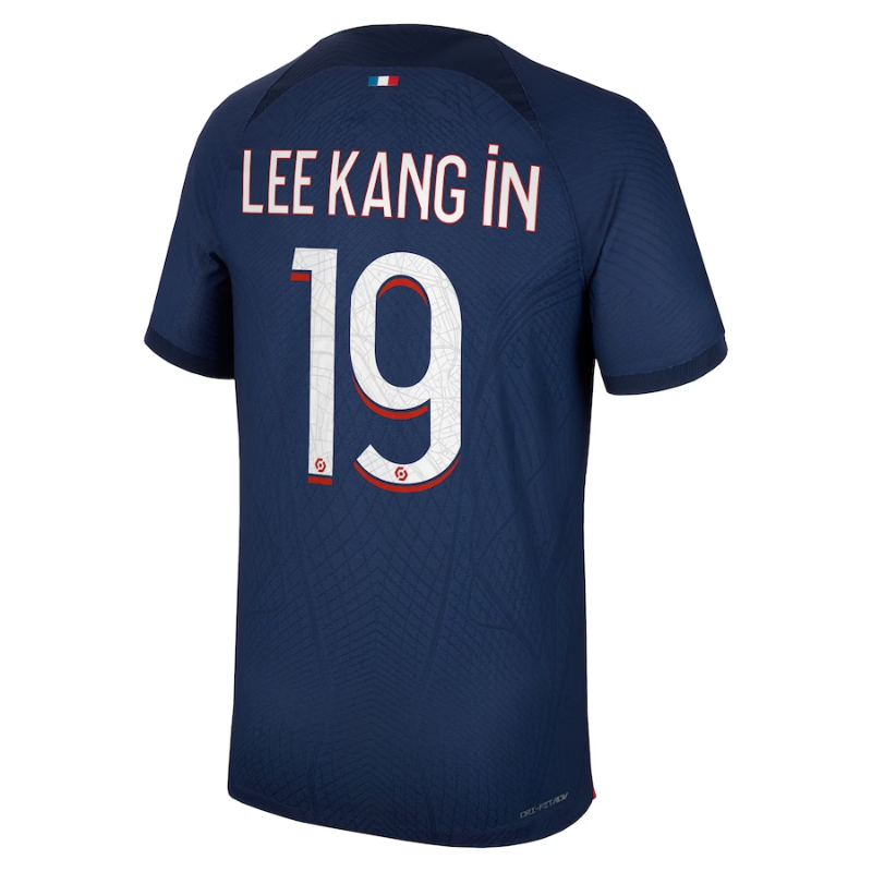 Paris Saint-Germain Home Shirt 2023-24 with Player Lee Kang In 19 printing Jersey - Navy