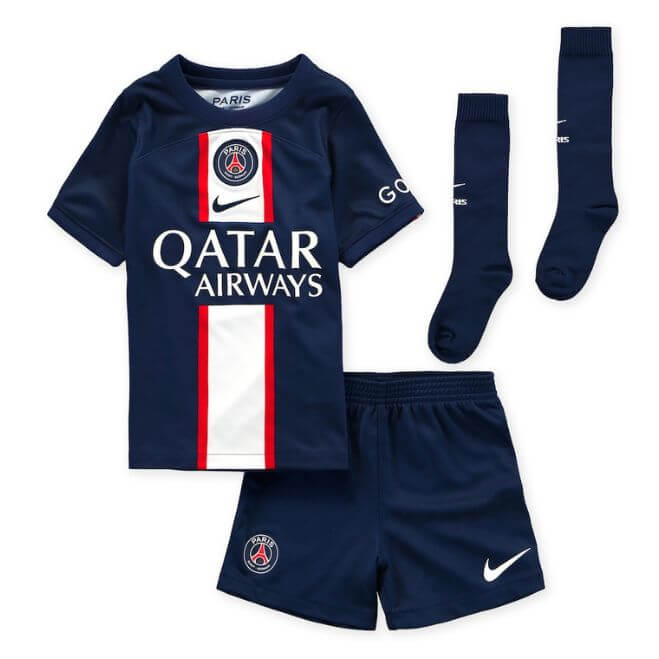 Paris Saint-Germain Home Stadium Kit 2022-23 - Little Kids with Messi 30 printing - Jersey Teams World