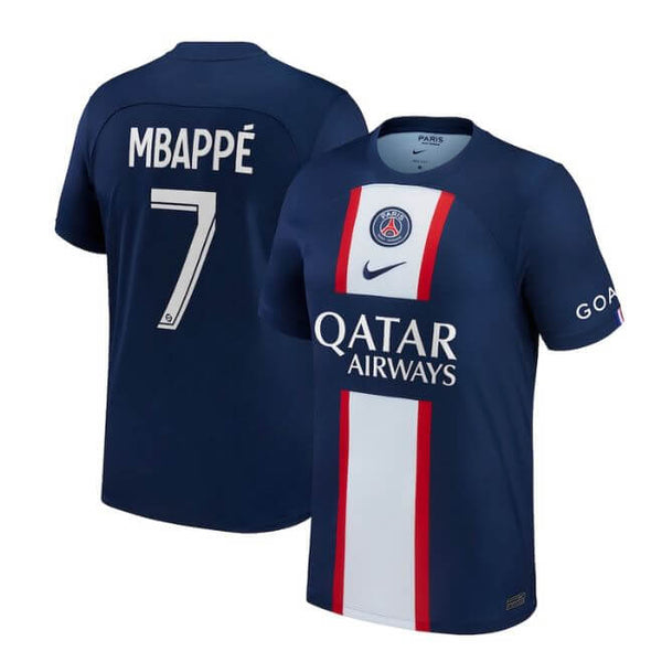 Paris Saint-Germain Home Vapor Match Shirt 2022-23 with Mbappé 7 printing - Jersey Teams World