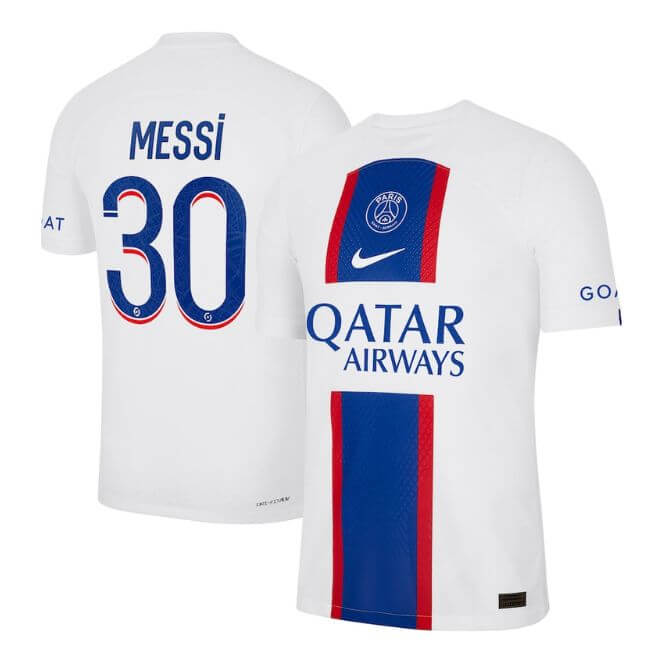 Paris Saint-Germain Third Vapor Match Shirt 2022-23 with Messi 30 printing - Jersey Teams World