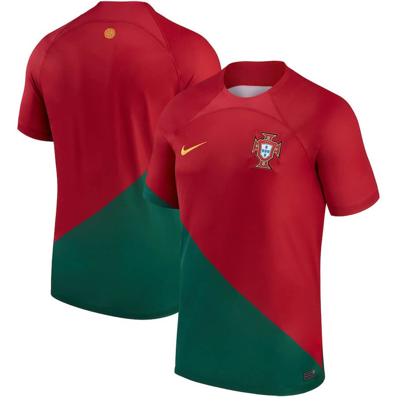 Portugal National Team Home Stadium Shirt 2022  customized Jersey Unisex - Red - Jersey Teams World