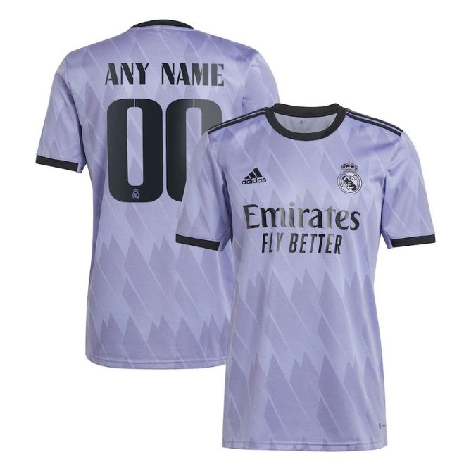 Real Madrid Unisex Sirt 2022/23 Away Custom Jersey - Purple - Jersey Teams World