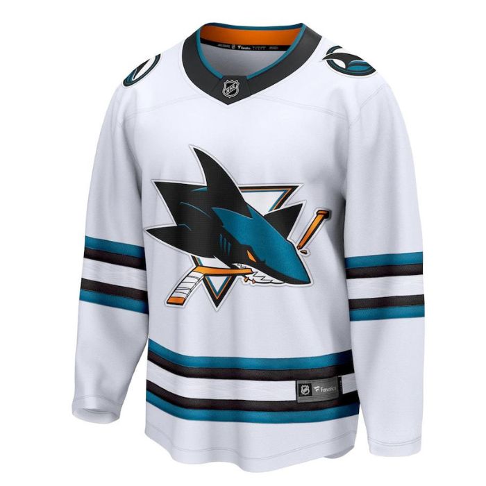 San Jose Sharks Unisex Away Premier Breakaway Customized Jersey - White - Champions Jerseys