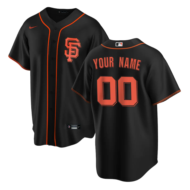 San Francisco Giants  Alternate Custom Jersey 2023-24- Black