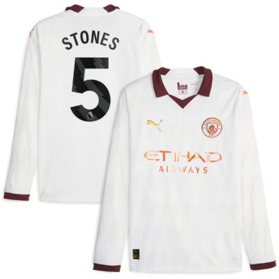 Stones Manchester City 2023-24 Jersey- Long Sleeve