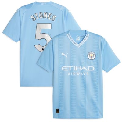 Stones Manchester City Home Shirt 2023-24 Jersey Player
