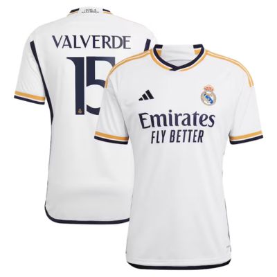 Valverde Real Madrid Home Shirt 2023-24 Player Jersey - White
