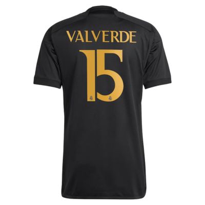 Valverde Real Madrid Third Shirt 2023-24 Jersey Player - Black