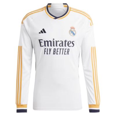 Real Madrid Home Shirt 2023-24  Long Sleeve - White