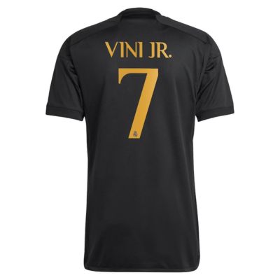 Vini Jr Real Madrid Third Shirt 2023-24 Jersey Player - Black