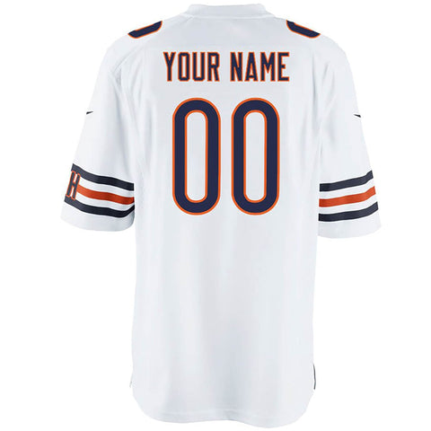Chicago Bears Nike Game Away Jersey - White - Personalized - Men