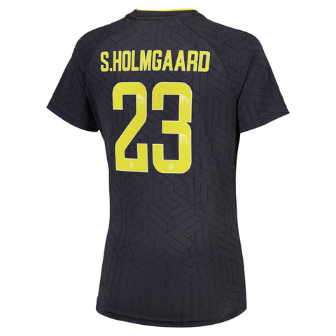 Everton WSL Castore Away Pro Shirt 2024-25 - Womens with S.Holmgaard 23 printing