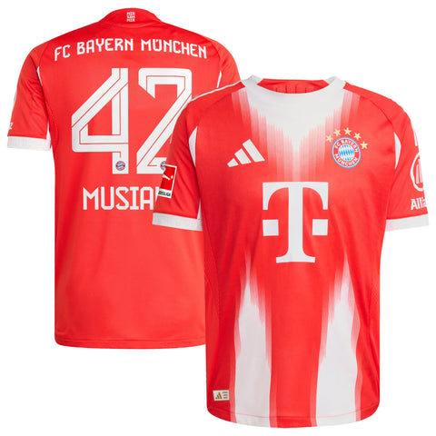 Jamal Musiala Bayern Munich adidas 2025/26 Home Jersey - Red