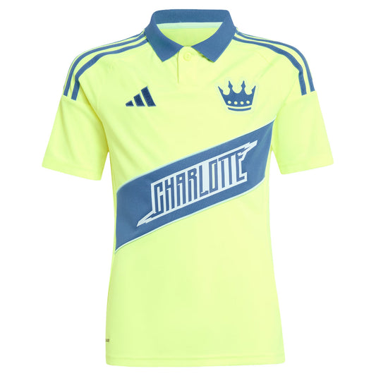 Charlotte FC adidas Youth 2025 Third Jersey - Yellow