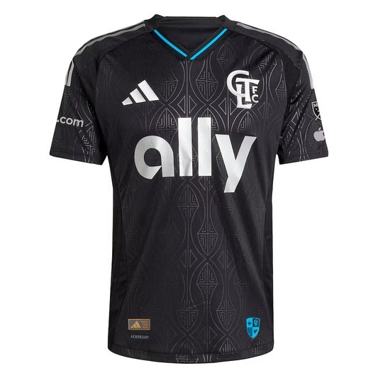 Charlotte FC adidas 2025 Fortress Kit Custom Jersey - Black