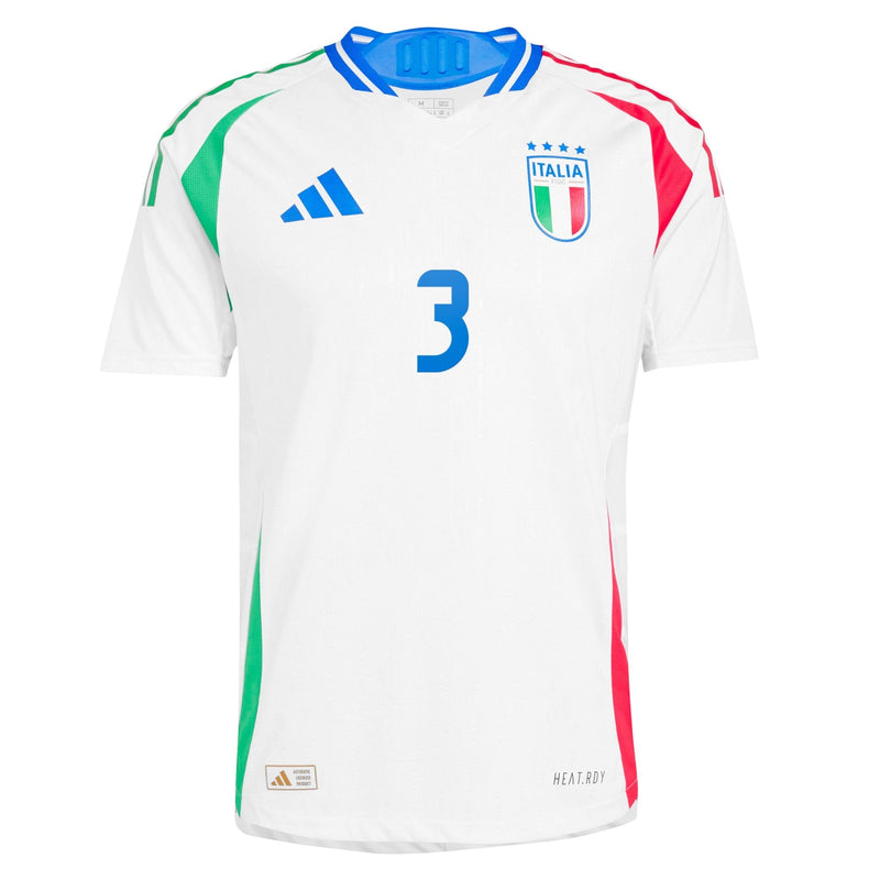 Italy adidas Away Shirt 2024 with DiMarco 3 printing