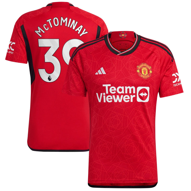 Manchester United EPL adidas Home Shirt 2023-24 with McTominay 39 printing