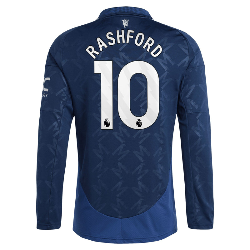 Manchester United EPL adidas Away Shirt 2024-25 - Long sleeve with Rashford 10 printing