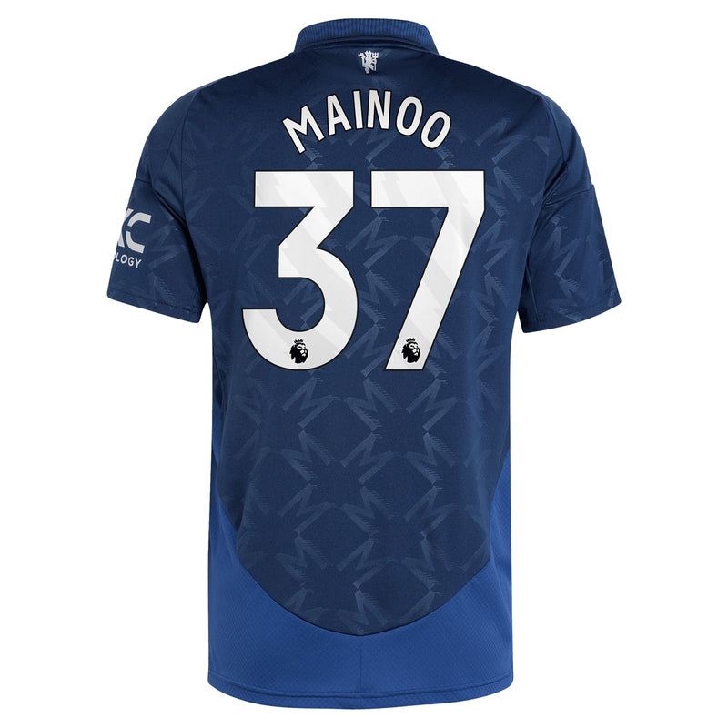 Manchester United EPL adidas Away Shirt 2024-25 with Mainoo 37 printing