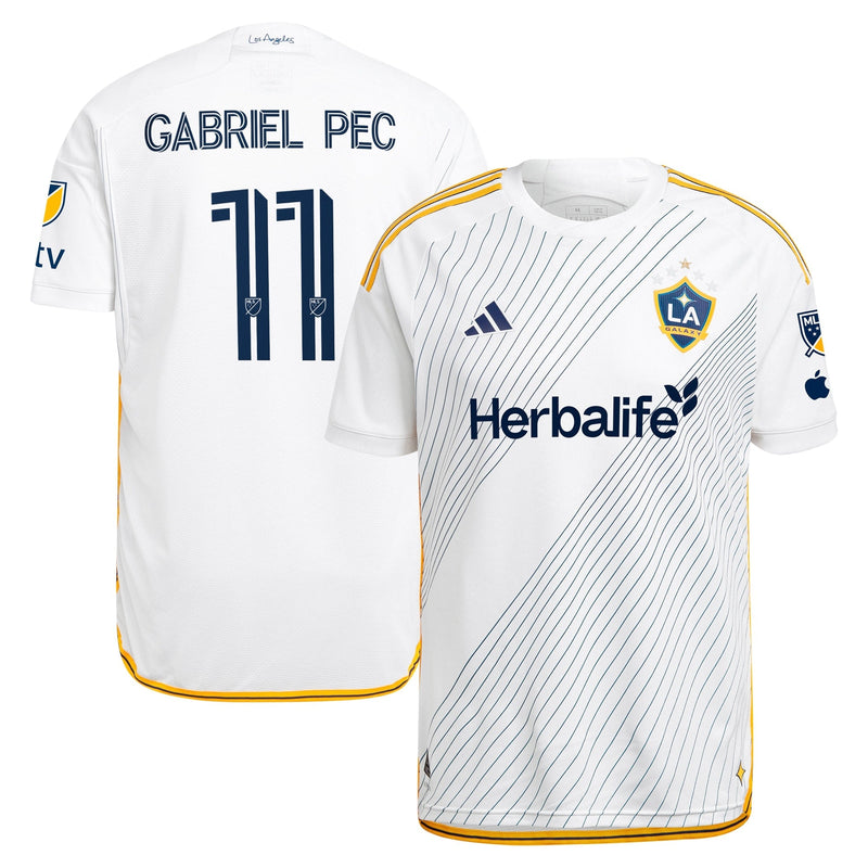 Gabriel Pec LA Galaxy adidas 2024 Angelino Kit Authentic Player Jersey - White