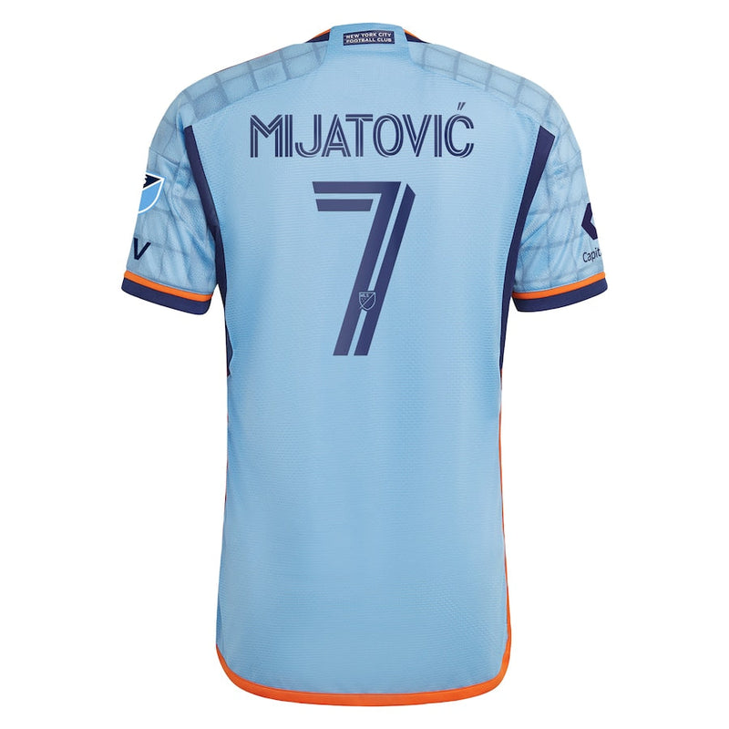 Jovan Mijatović New York City FC adidas 2024 The Interboro Kit Authentic Player Jersey - Light Blue