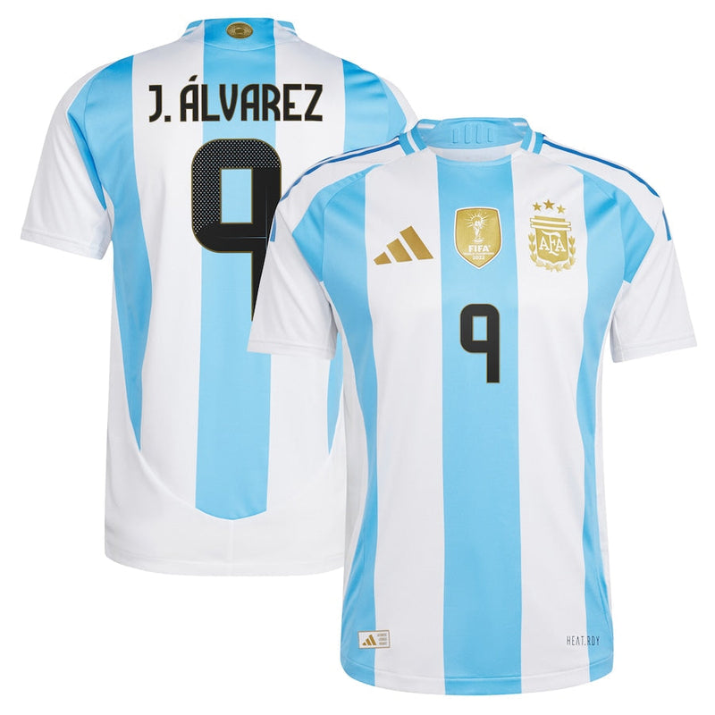 Men's adidas Julián Álvarez White Argentina National Team 2024 Home Jersey