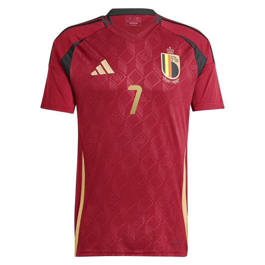 Kevin De Bruyne Belgium National Team adidas 2024 Home Player Jersey - Burgundy