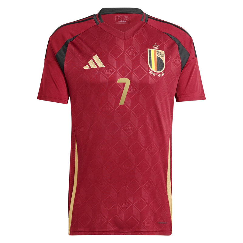 Kevin De Bruyne Belgium National Team adidas 2024 Home Player Jersey - Burgundy