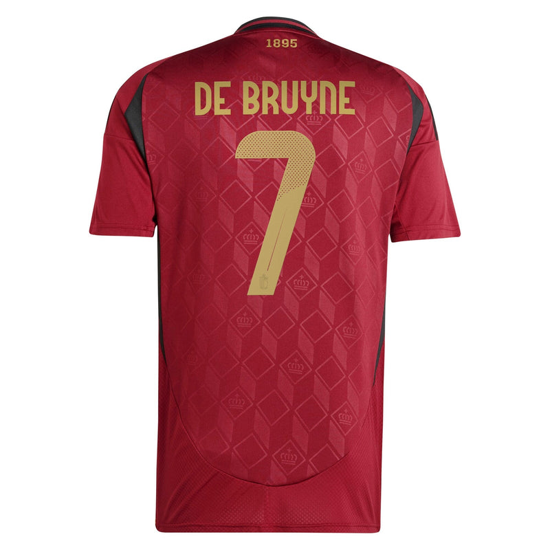 Kevin De Bruyne Belgium National Team adidas 2024 Home Player Jersey - Burgundy