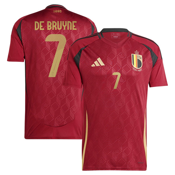 Kevin De Bruyne Belgium National Team adidas 2024 Home Player Jersey - Burgundy