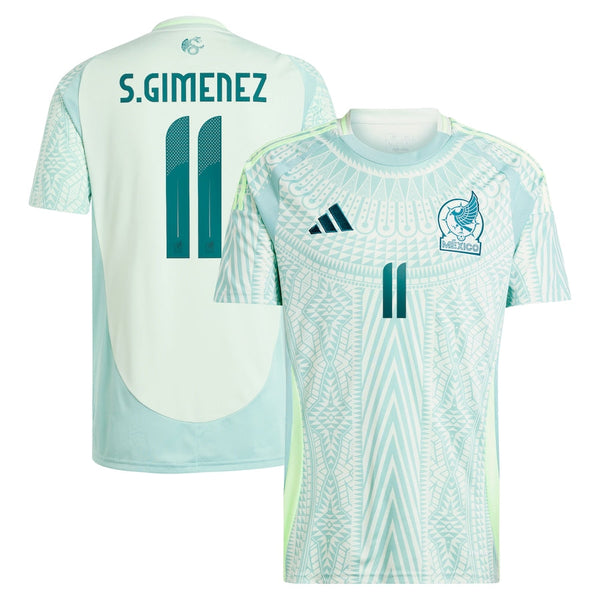 Santiago Giménez Mexico National Team adidas 2024 Away Player Jersey - Green