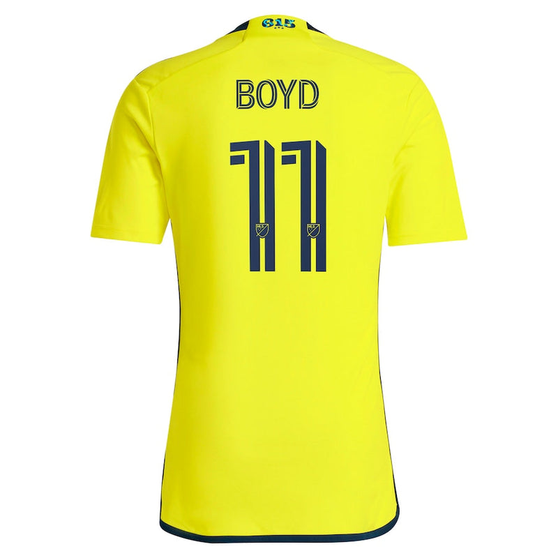 Tyler Boyd Nashville SC adidas 2024 The 615 Kit Player Jersey - Yellow