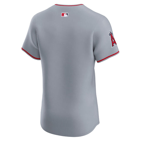 Los Angeles Angels Nike Road Vapor Premier Elite Patch Jersey - Gray